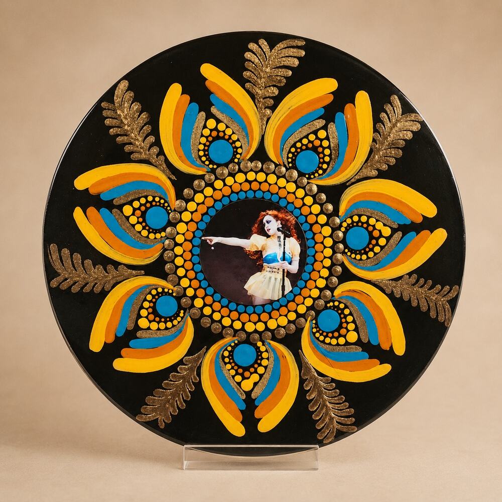 Chappell Roan Hand Painted 10 Inch Album Mandala Pop Music Wall Art
